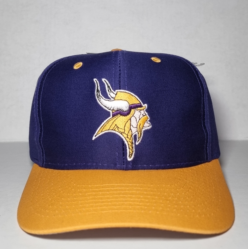 NWT Vintage 90s Minnesota Vikings Logo Athletic Hat Cap Snapback Football NFL 🔥